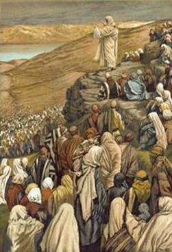 Jesus Preaches the Sermon on the Mount - James Tissot – Oil Painting